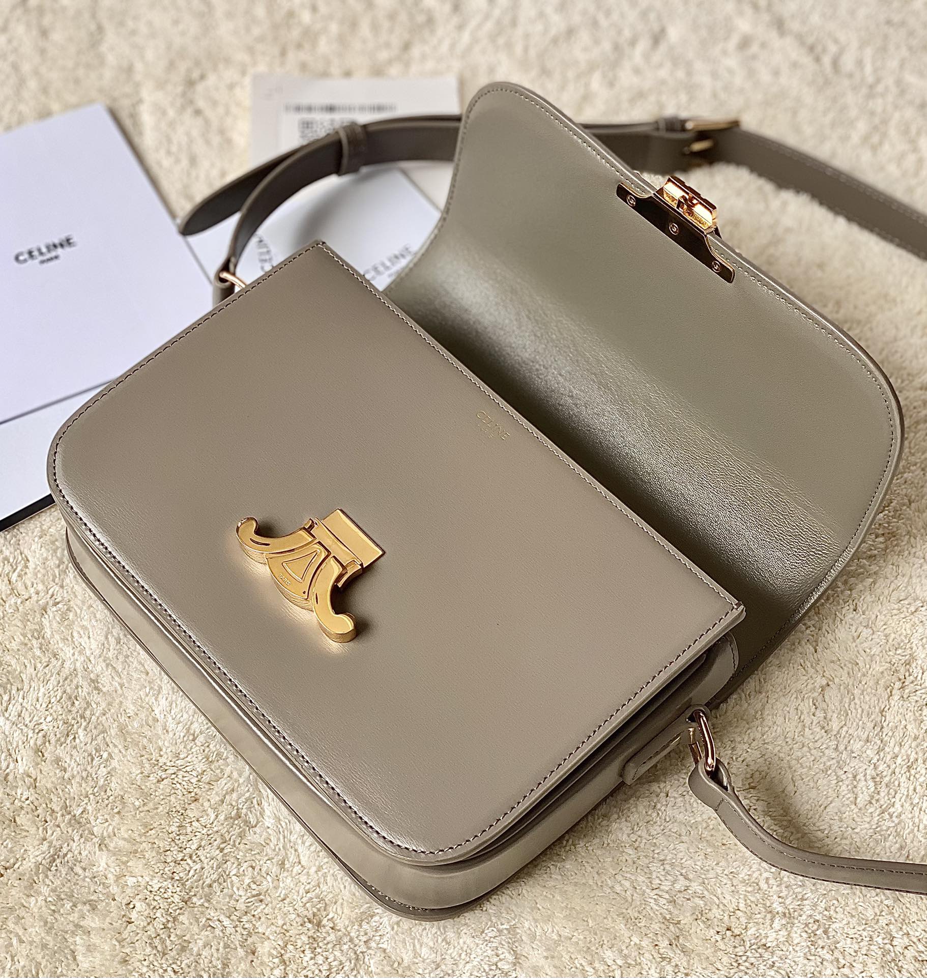 CELINE赛琳进口BOX 小牛皮凯旋门肩背包3032