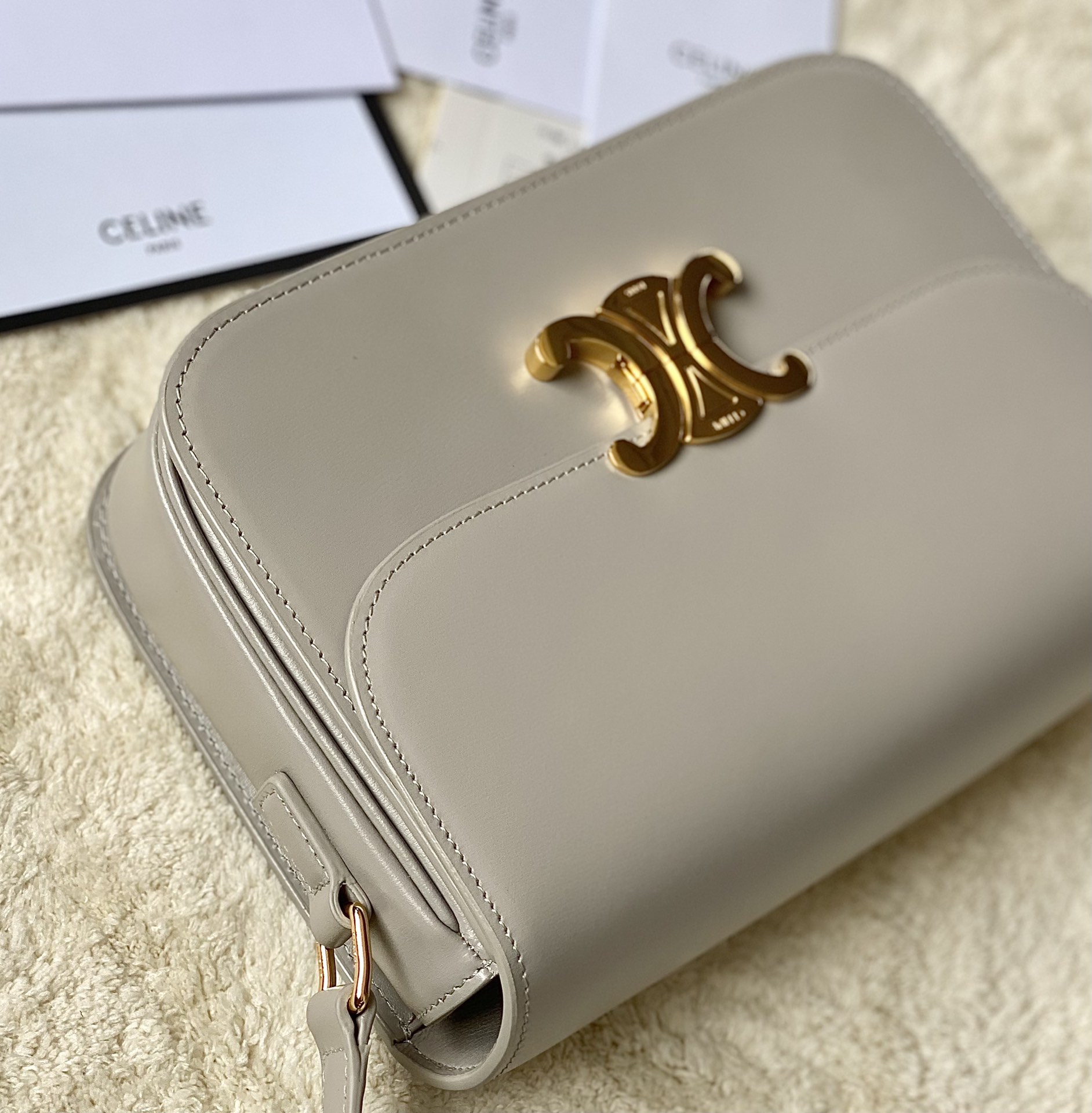 CELINE赛琳进口BOX 小牛皮凯旋门肩背包3032