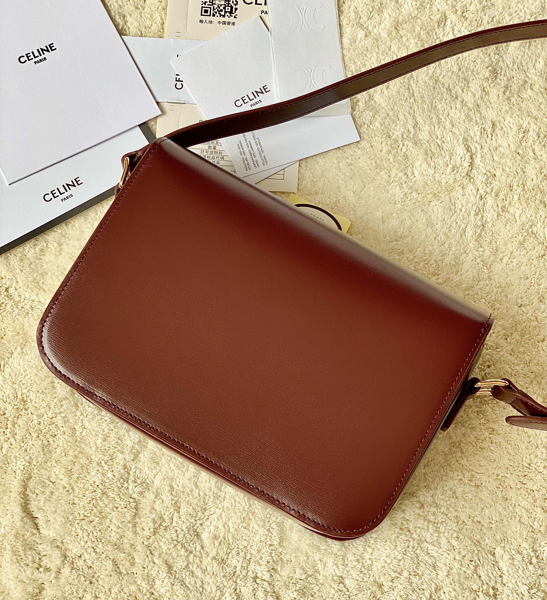 CELINE赛琳进口BOX 小牛皮凯旋门肩背包3032