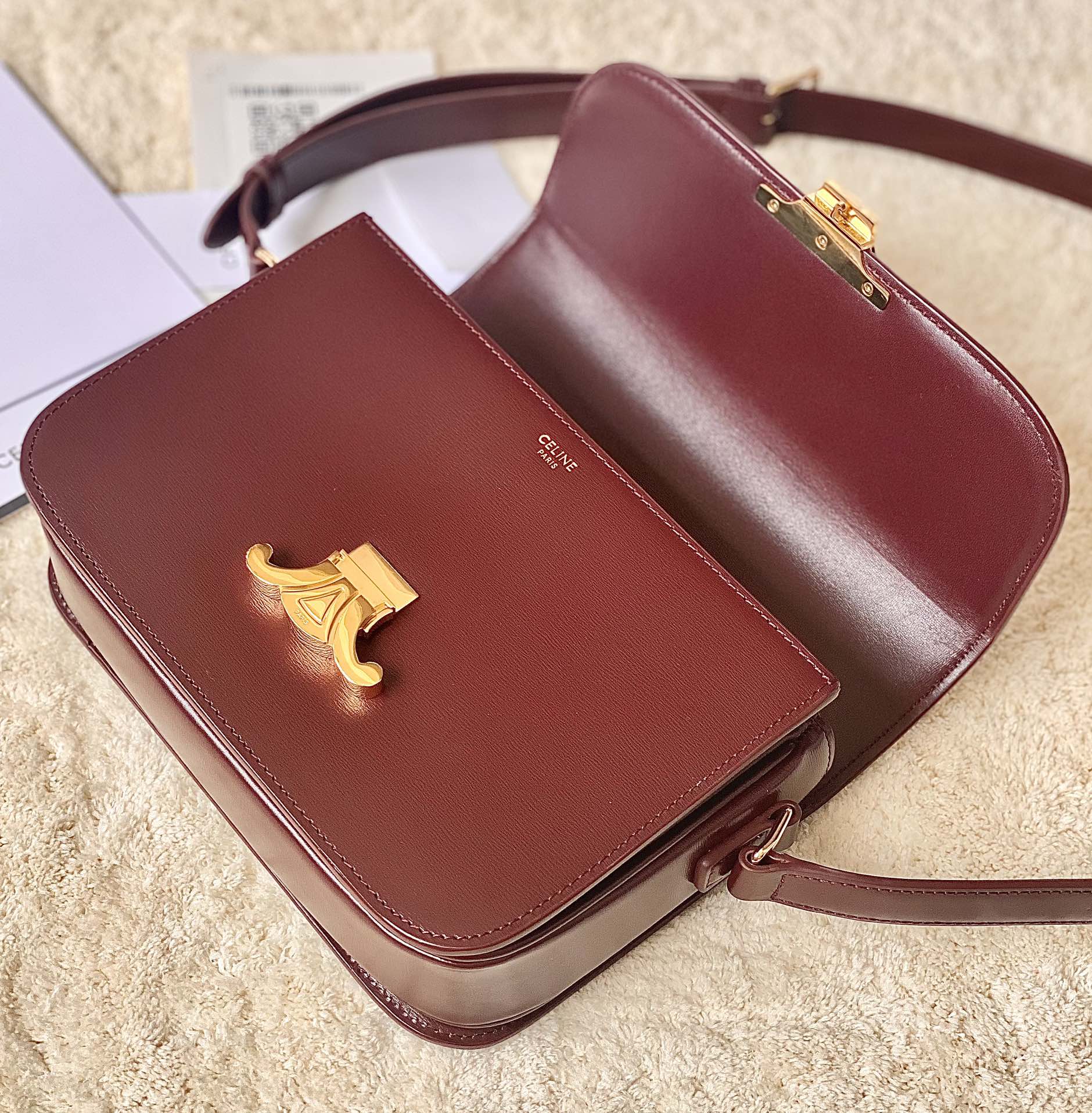 CELINE赛琳进口BOX 小牛皮凯旋门肩背包3032