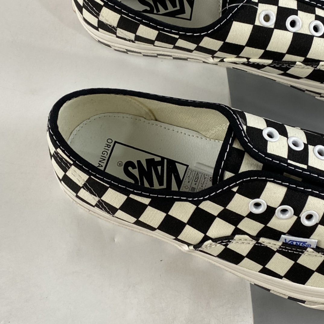 Vans Og Authentic Lx Checkerboard Element Bar Low Casual Sneakers VN0A4BV9676