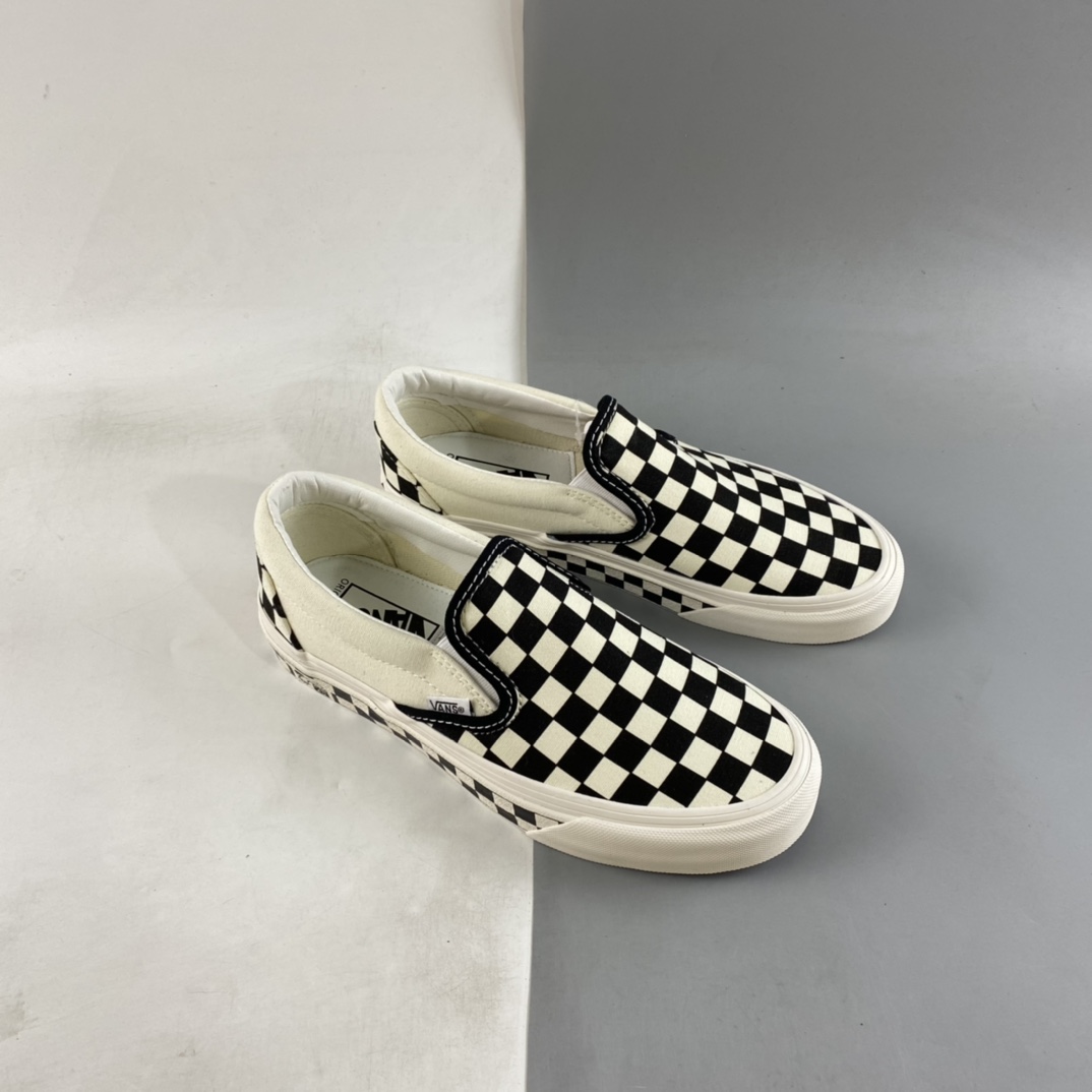 Vans OG Vault Slip-On Checkerboard Element Splicing Low Top Casual Board Shoes VN000UDFF8L