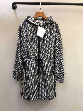 Find replica Dior Clothing Jumpsuits & Rompers Blue Printing Oblique Hooded Top