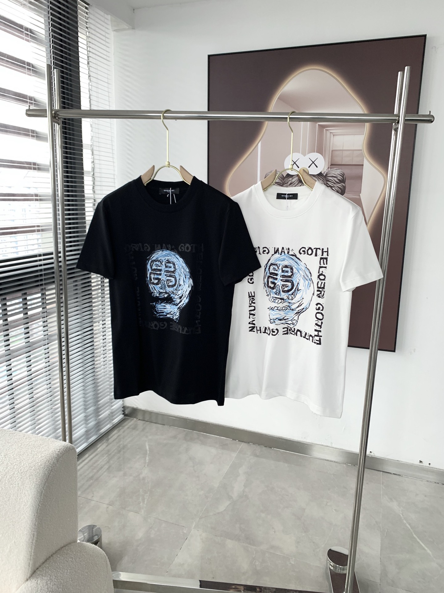 @P85💥 ¡GIVENCHY/Givenchy nueva camiseta de verano de manga corta con cuello redondo! Tela de algodón puro de alta gama…