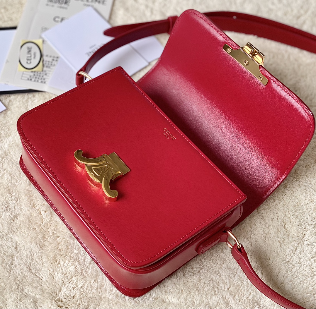 CELINE赛琳进口BOX 小牛皮凯旋门肩背包3303