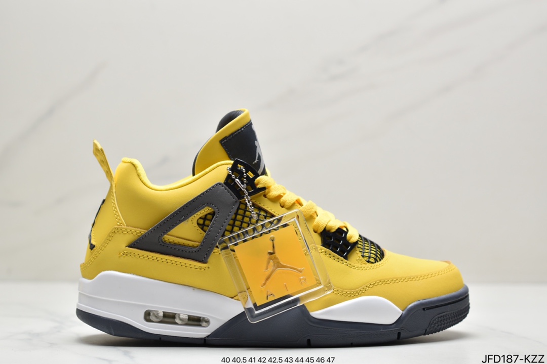 170 真标耐克Nike Air Jordan 4 Retro LS"Lightning"迈克尔·乔丹AJ4代中帮篮球鞋CT8527