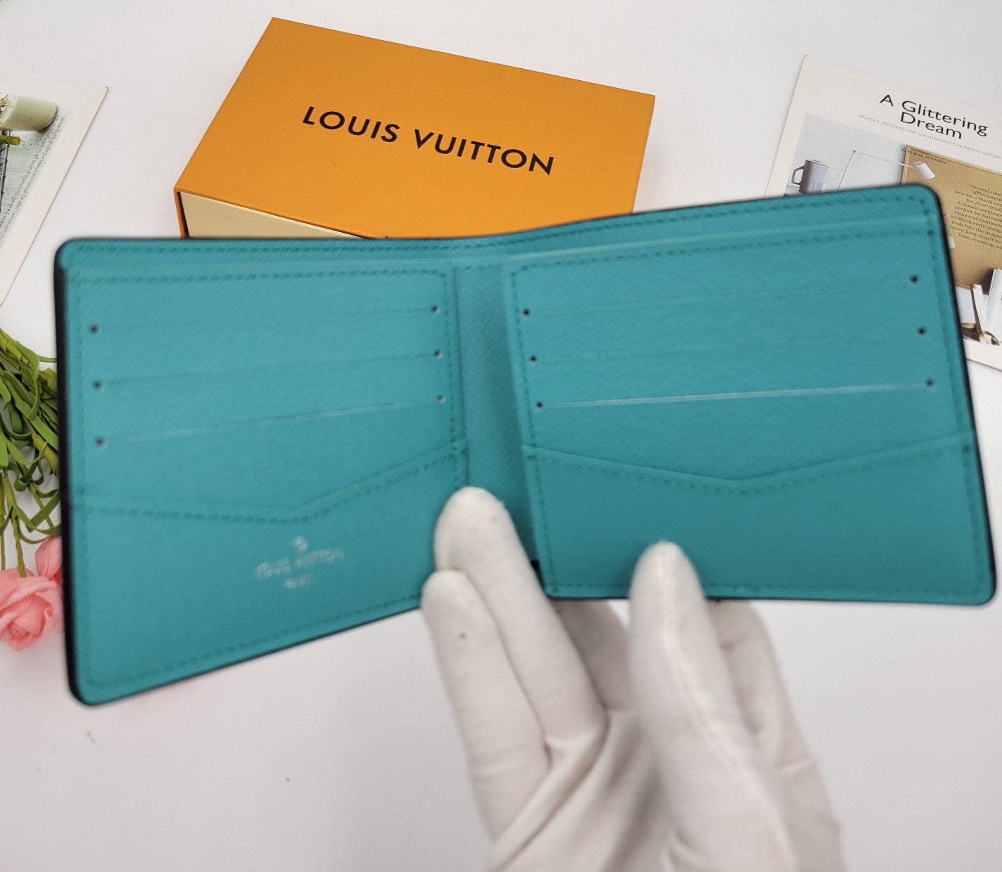 Leather Bifold Wallet - Card Slots Detail