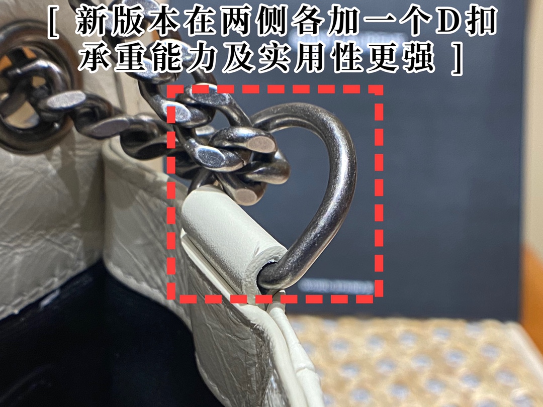 YSL Niki 22CM 邮差包 633151奶白色