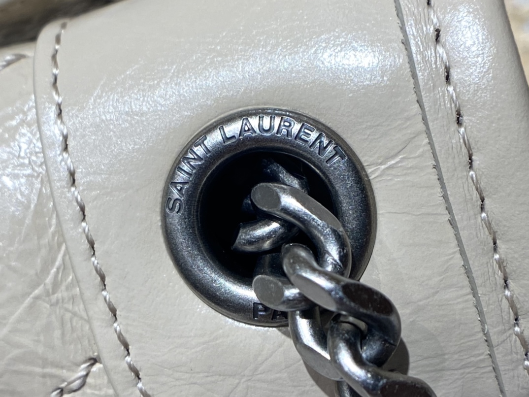 YSL Niki 22CM 邮差包 633151奶茶色