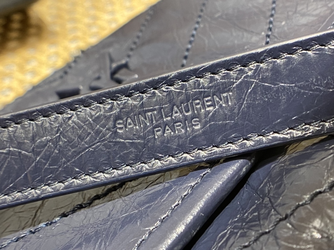 YSL Niki 22CM 邮差包 633151藏蓝色