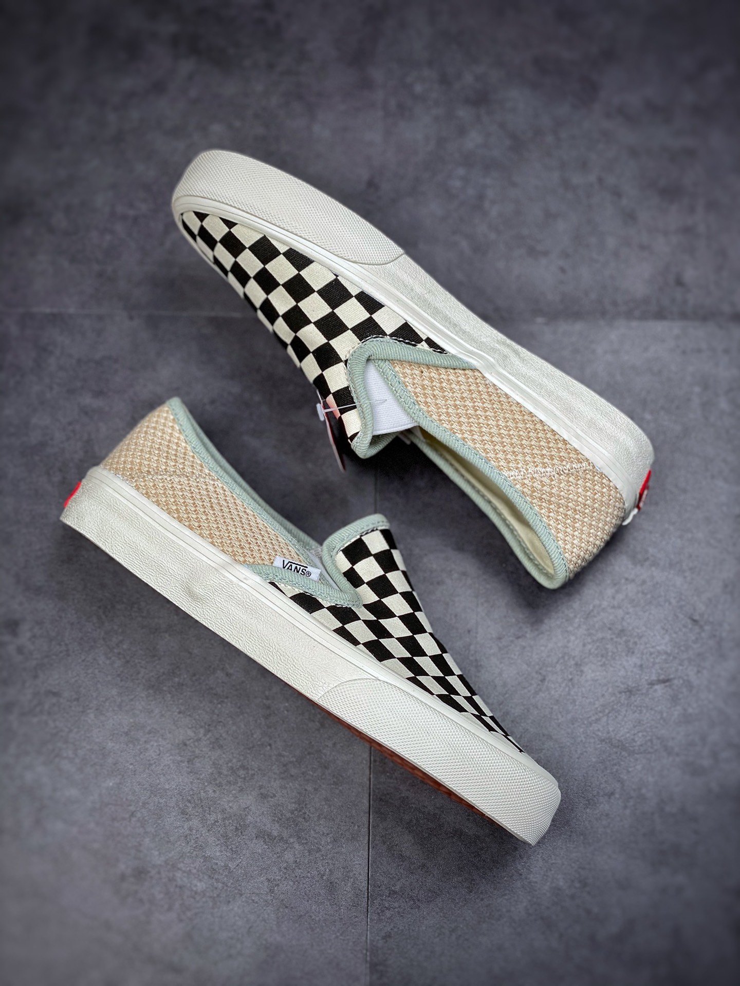 VANS Vance 22 Spring New Slip-On SF Men's and Women's Checkerboard One-Push Sports Board Shoes VN0A5HYQAYR