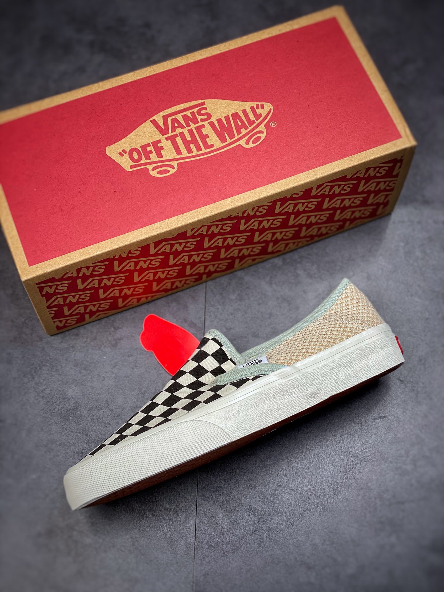 VANS Vance 22 Spring New Slip-On SF Men's and Women's Checkerboard One-Push Sports Board Shoes VN0A5HYQAYR