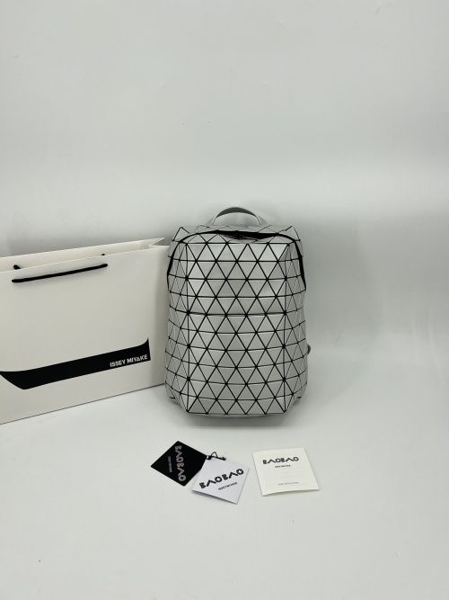Issey Miyake Silver Matte Crystal Backpack Unisex Authentic Design