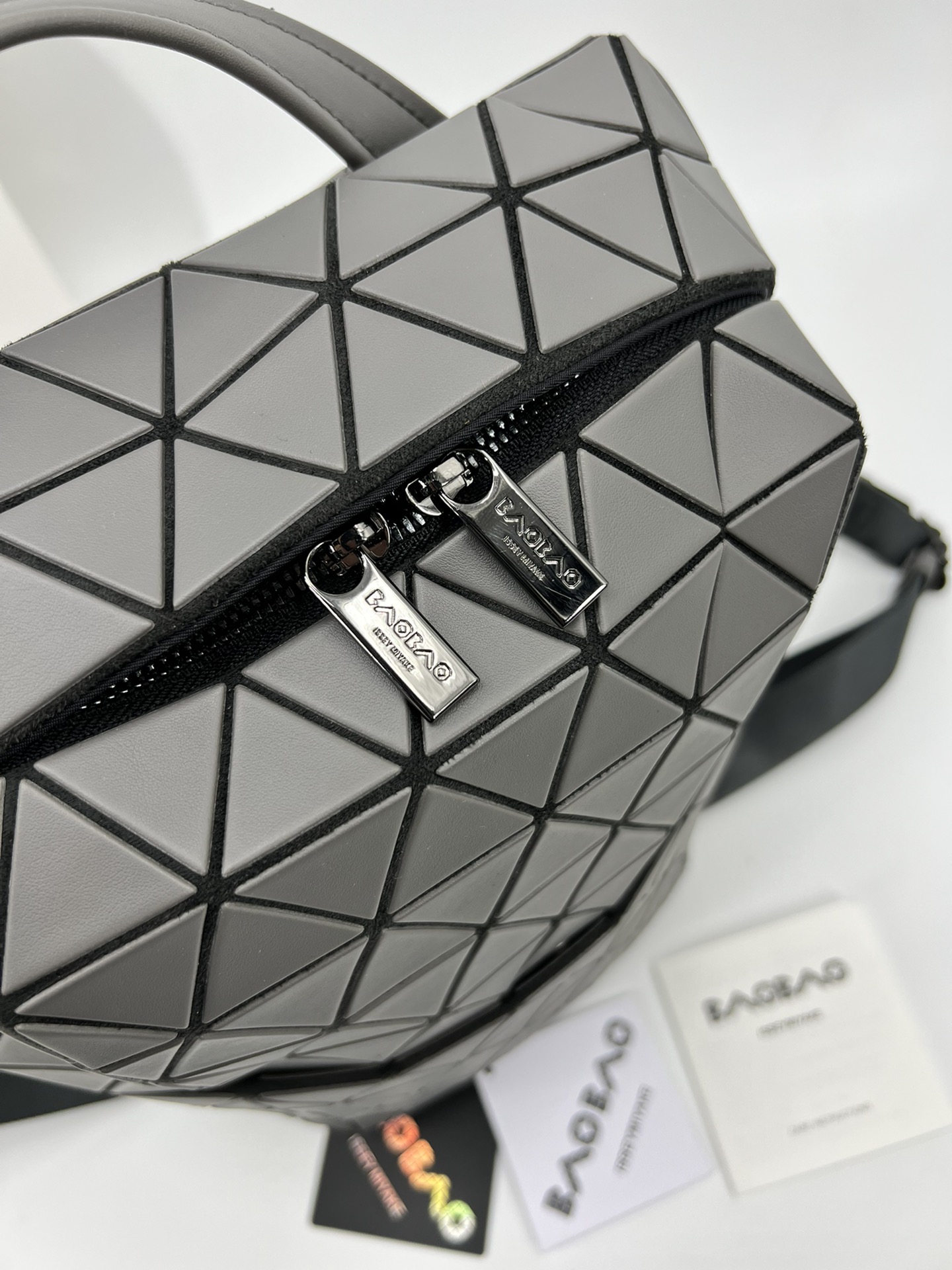 Issey Miyake BAO BAO Geometric Backpack, Unisex, Gray, 39x28.5x11cm 7 i1650573846 2404 5