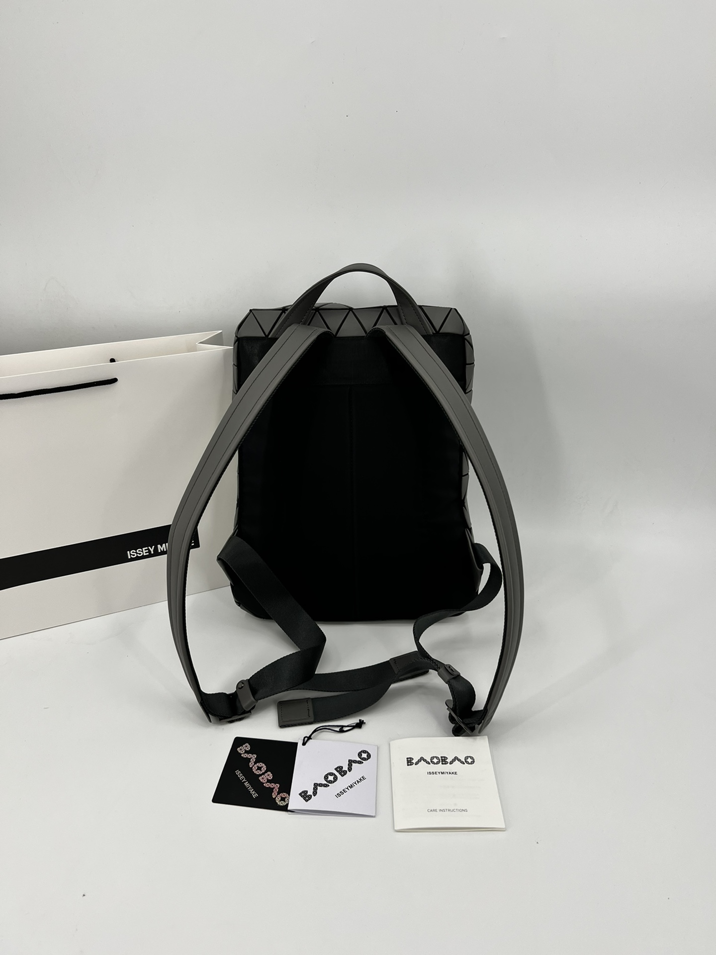 Issey Miyake BAO BAO Geometric Backpack, Unisex, Gray, 39x28.5x11cm 4 i1650573846 4143 2