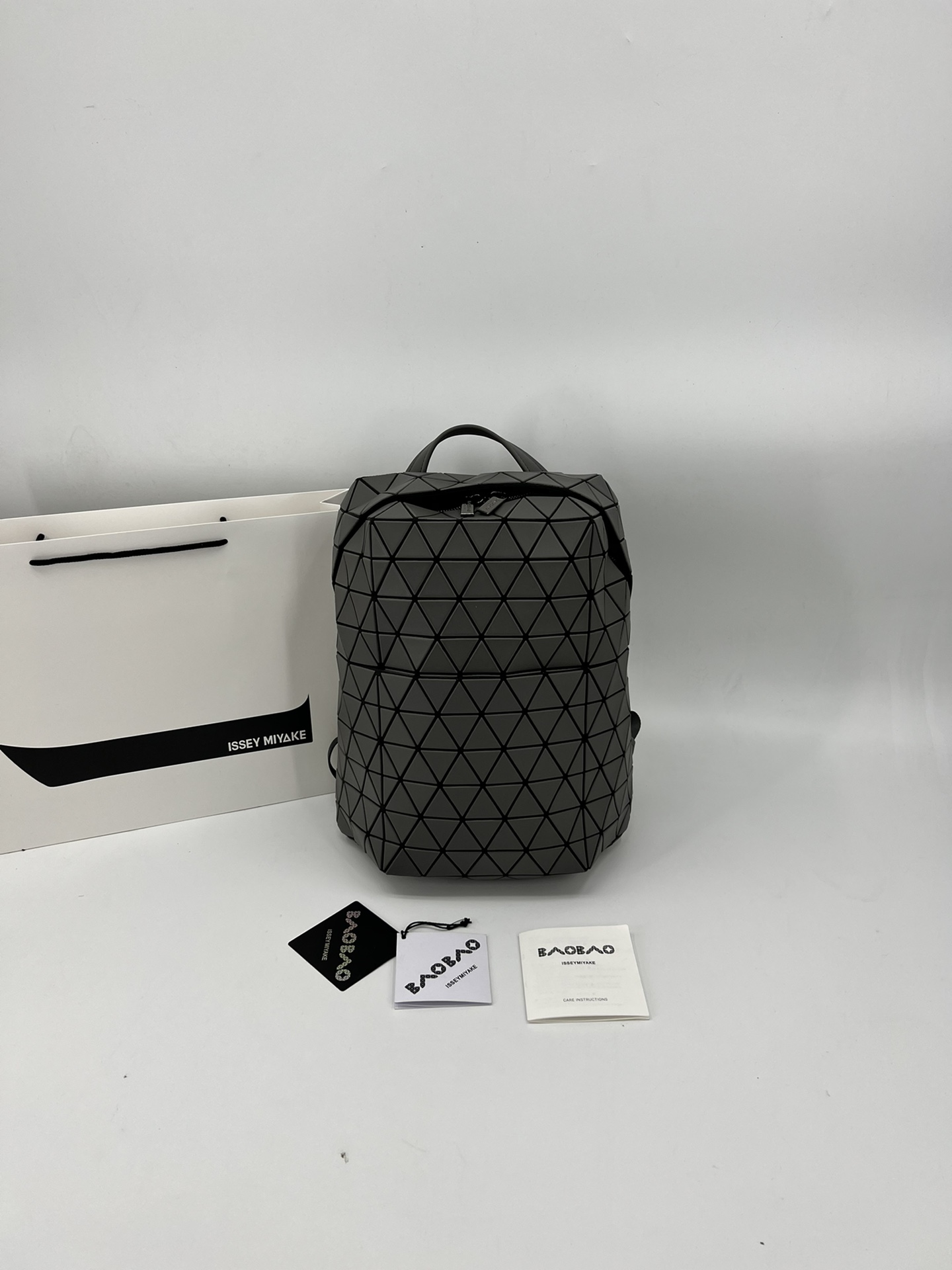 Issey Miyake BAO BAO Geometric Backpack, Unisex, Gray, 39x28.5x11cm 2 i1650573846 5071 0