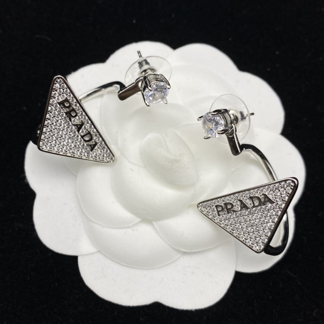 Prada Jewelry Earring Set With Diamonds Fashion