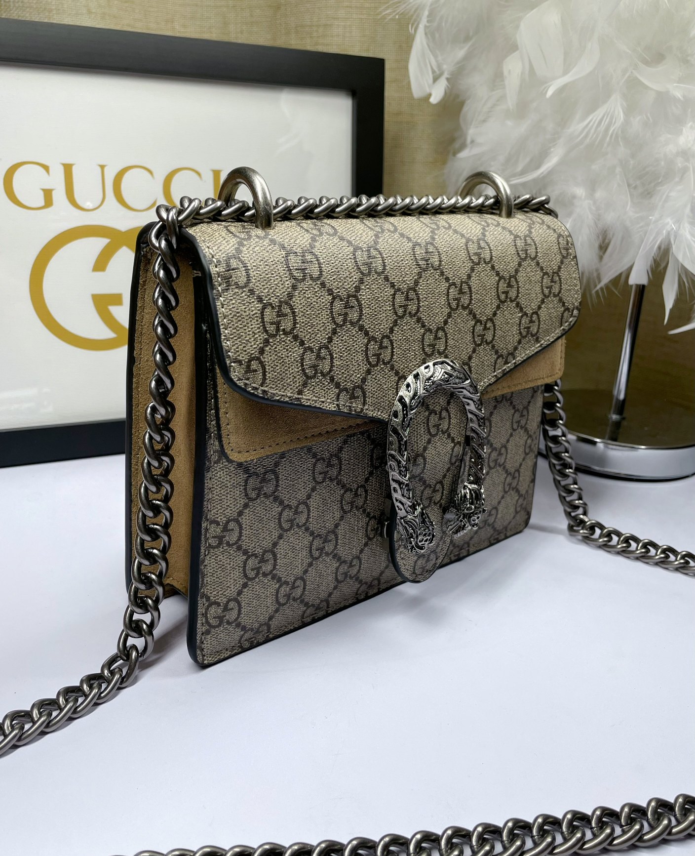 G家 酒神包 小号 ダブルタイガーヘッドデザイン