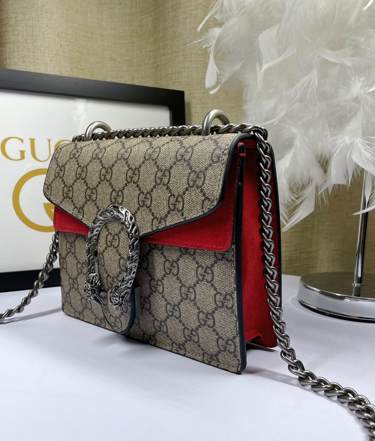 G家 酒神包 小号 ダブルタイガーヘッドデザイン