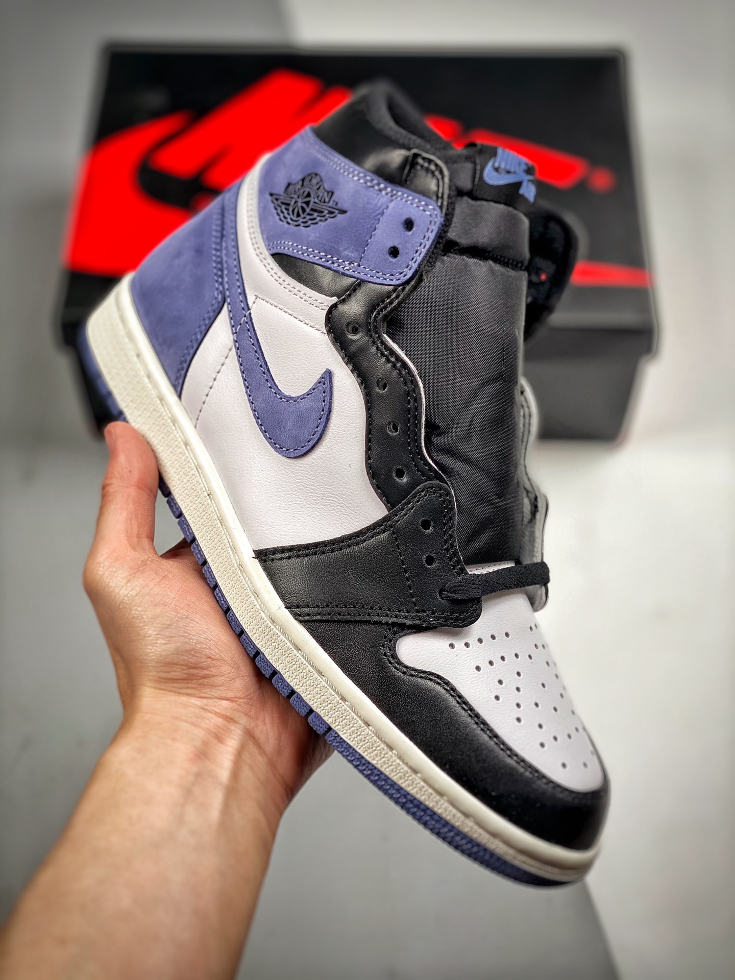 -5 Air Jordan 1 Retro "Blue Moon" (Luna Azul) / Seis veces campeón, gran fábrica de Dongguan con márgenes de beneficio …