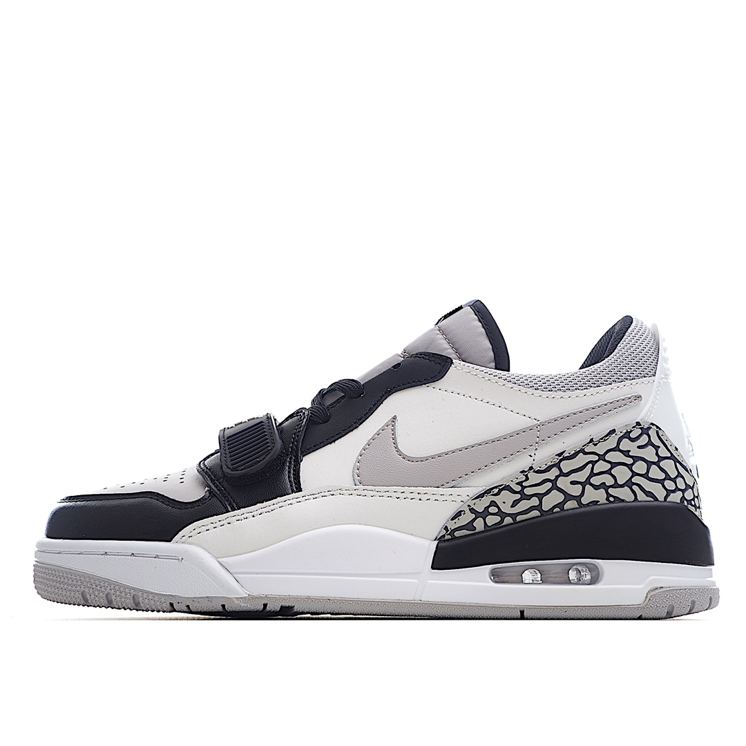 H5 ✨独家订单 纯原级别 目前市场最高工艺 欢迎对比NK Air Jordan Legacy 312 Low”Black/Light Smoke Grey”乔丹最强三合一混合版本低帮文化休闲运动篮球鞋 “烟灰熊猫🐼”