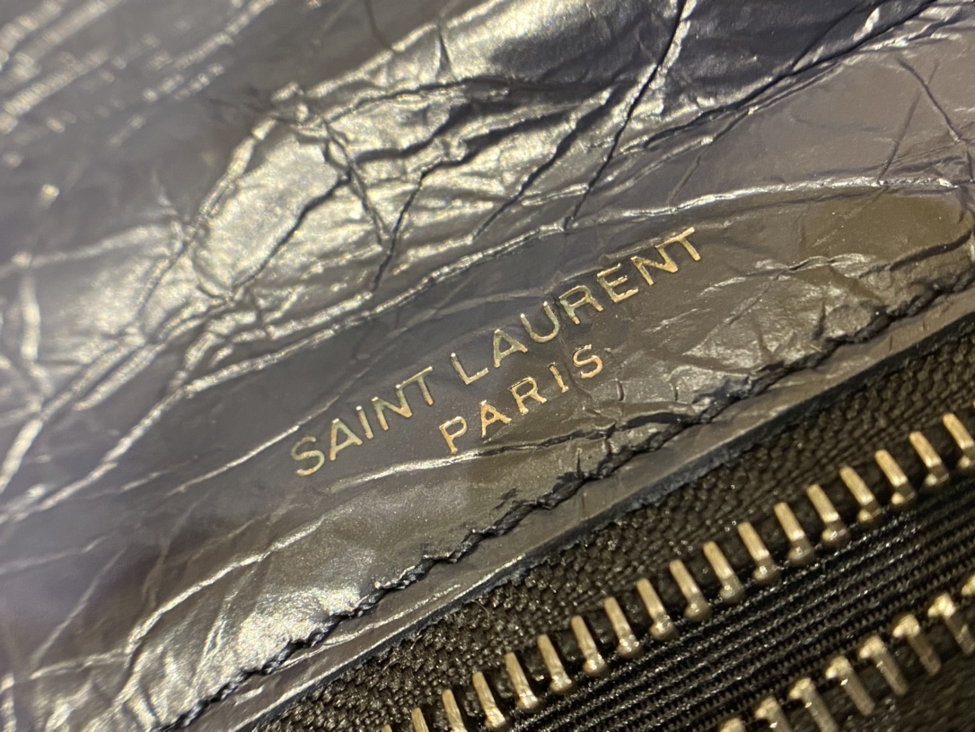 YSL Niki 28CM 邮差包 633158藏蓝色