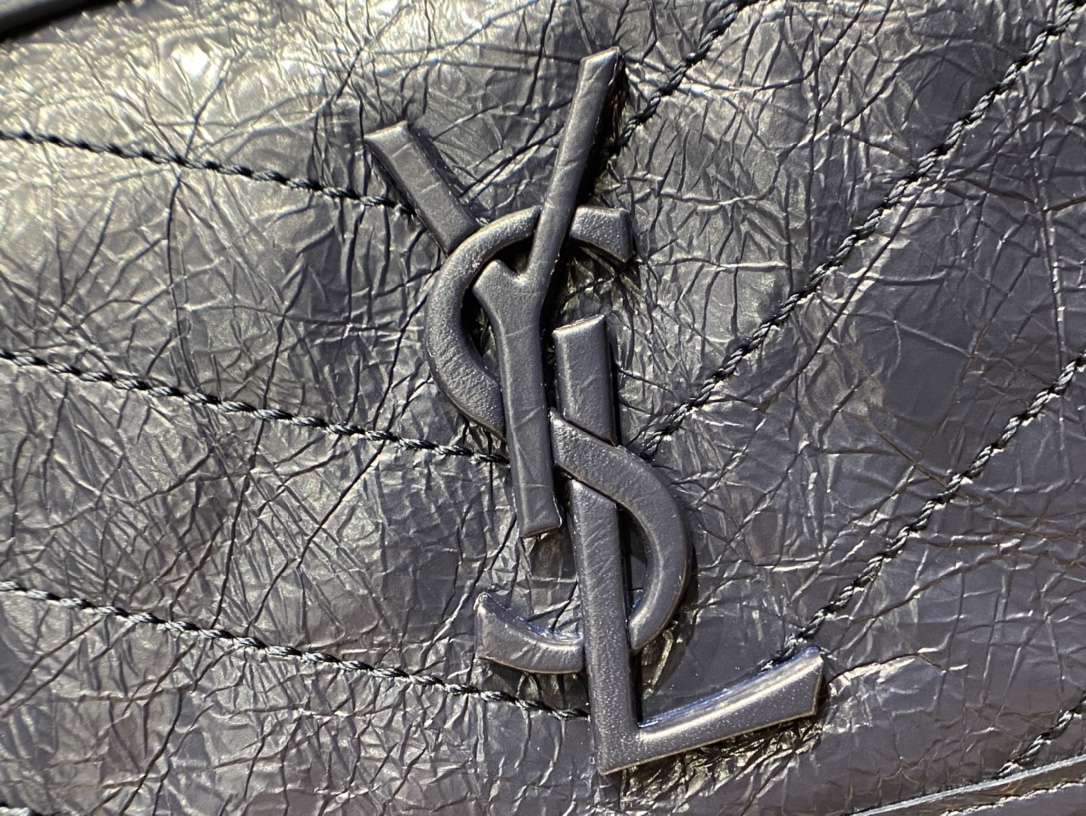 YSL Niki 28CM 邮差包 633158藏蓝色
