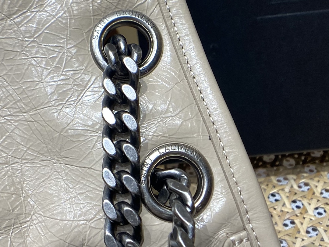 YSL Niki 28CM 邮差包 633158奶茶色