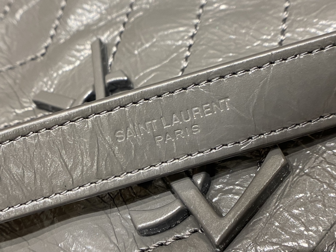 YSL Niki 28CM 邮差包 633158深灰色