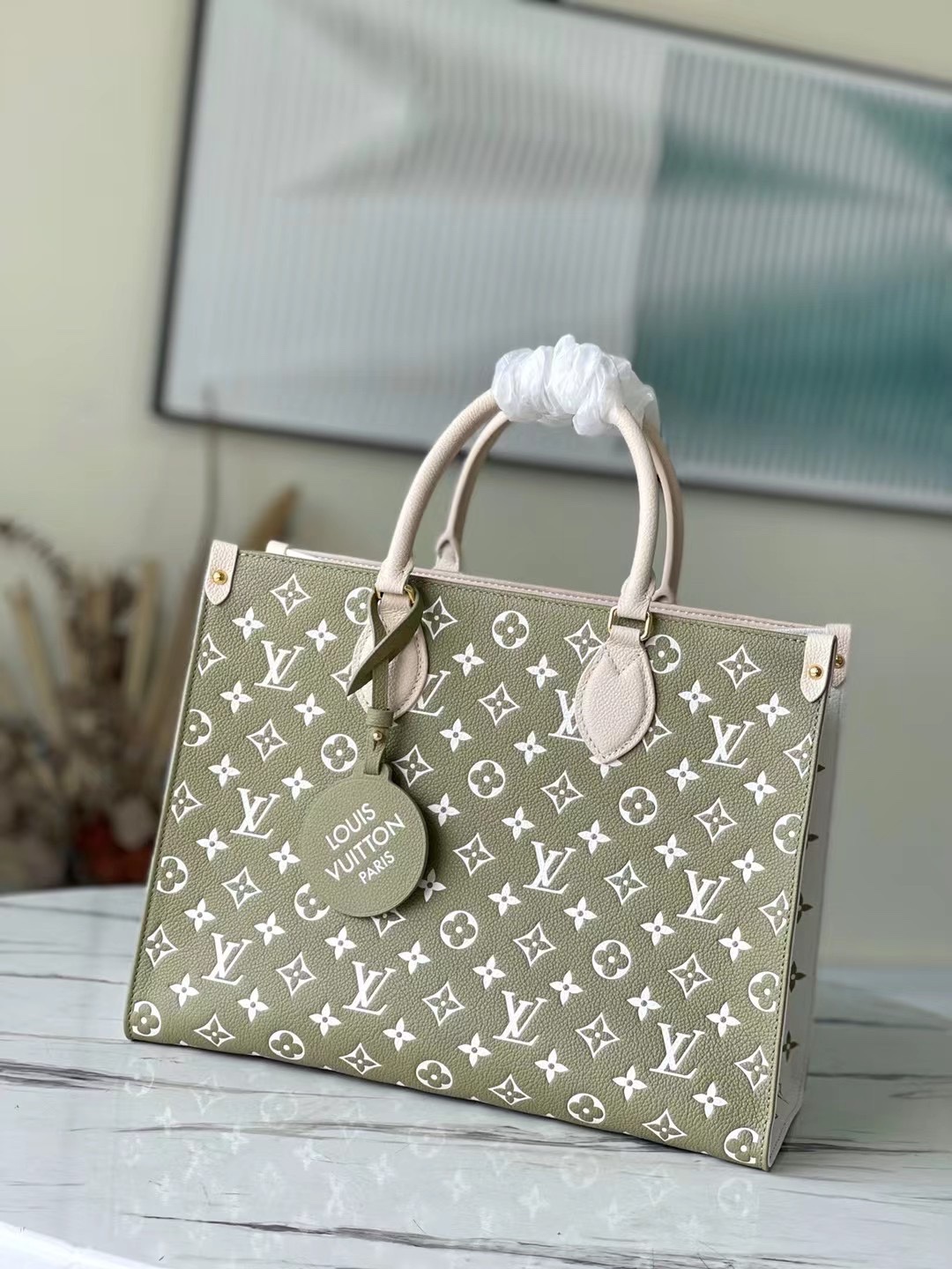 Louis Vuitton LV Onthego Bags Handbags Printing Empreinte​ Cowhide M46060