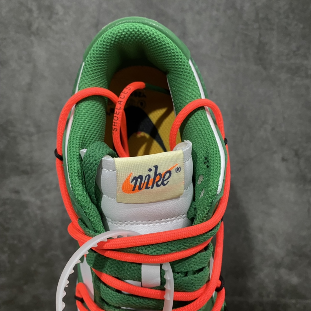 图片[8]-纯原S版Off White x Dunk 白绿联名 非常不错的版本 中高端品质 值得这个价格 全头层皮料 裁片清洁度很高 鞋型到位 尺码：36-46-选品中心