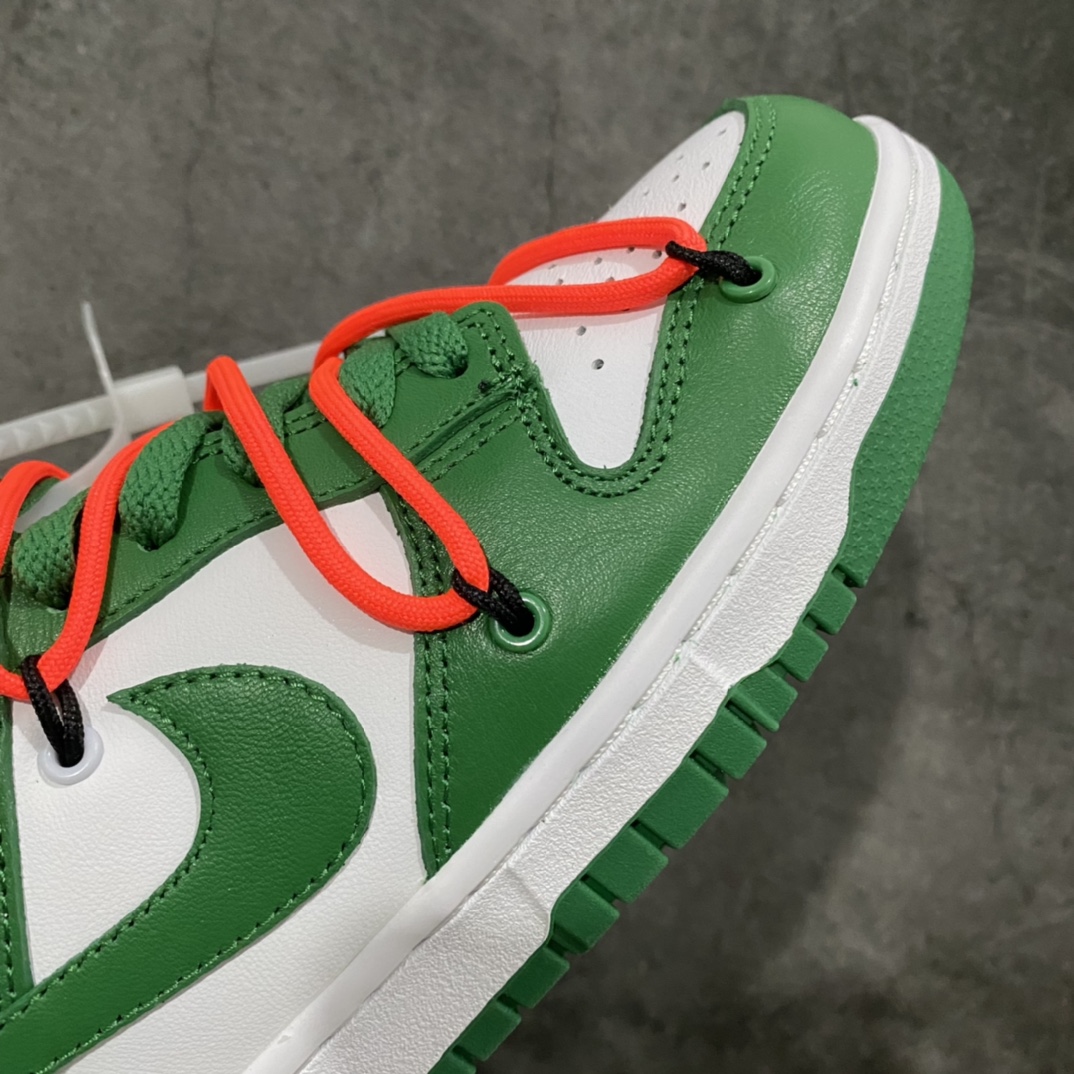 图片[6]-纯原S版Off White x Dunk 白绿联名 非常不错的版本 中高端品质 值得这个价格 全头层皮料 裁片清洁度很高 鞋型到位 尺码：36-46-选品中心