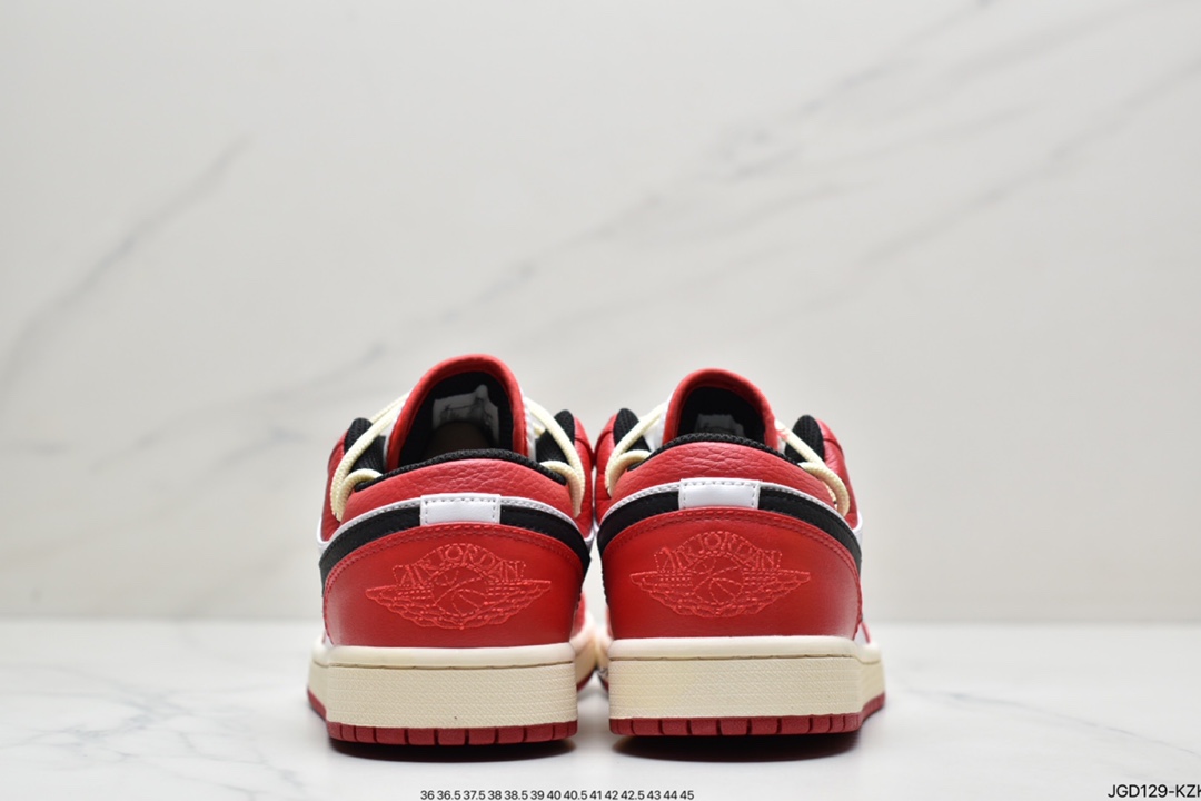 180 Air Jordan AJ1 Low 芝加哥白红解构绑带553558-118