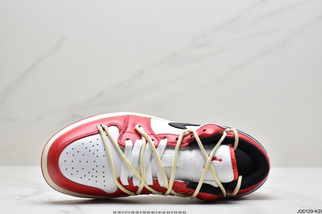 180 Air Jordan AJ1 Low 芝加哥白红解构绑带553558-118