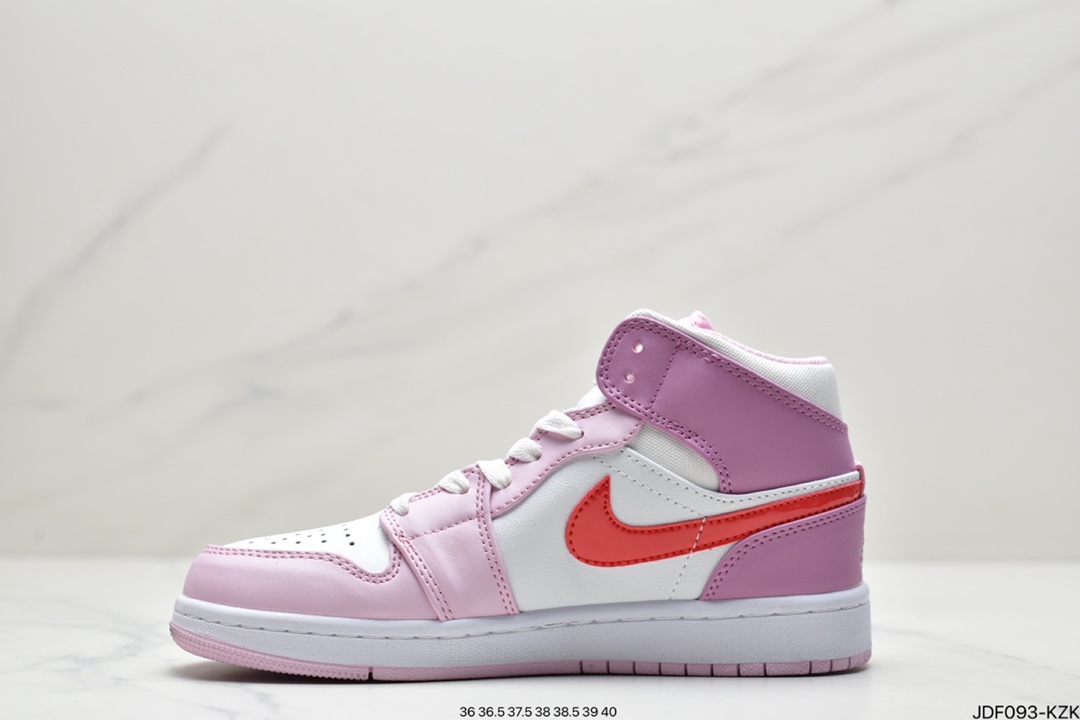 125 Air Jordan 1 Mid AJ1乔1白粉 DR0174-500