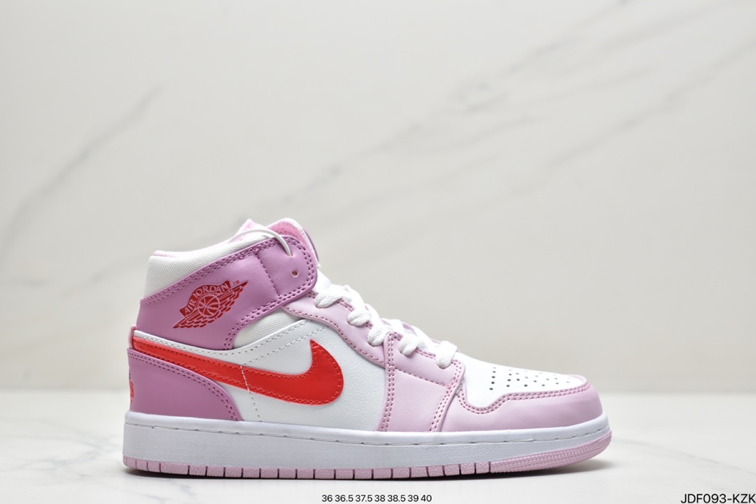 125 Air Jordan 1 Mid AJ1乔1白粉 DR0174-500