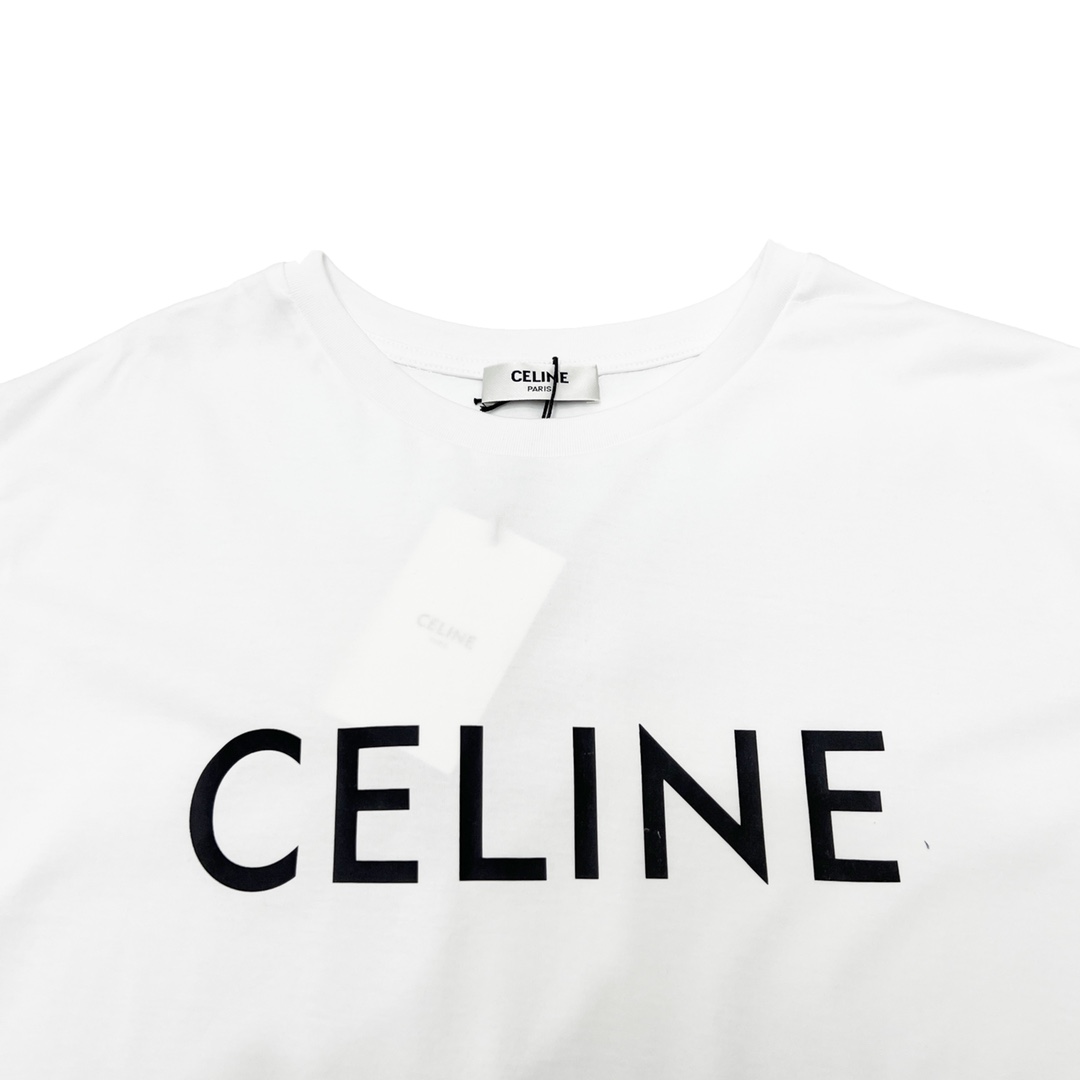 150 CELINE/赛琳 经典字母印花基础款短袖T恤 CE气质清爽干净的短袖T恤