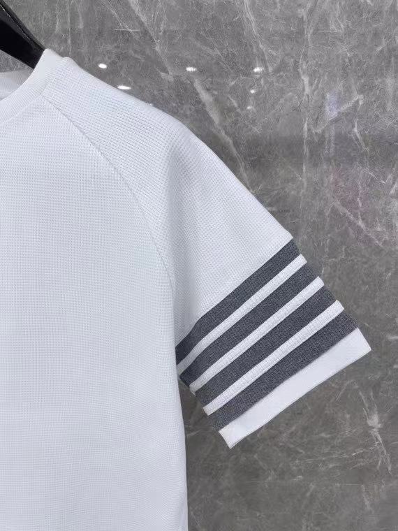 톰브라운 남성 와플 니트 반팔 티셔츠 상세 이미지 5