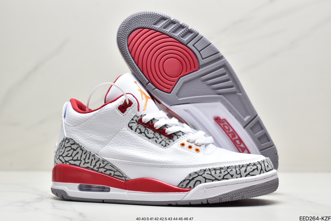 370 纯原Air Jordan 3 Retro ”Cardinal Red” 白酒红 CT8532-126