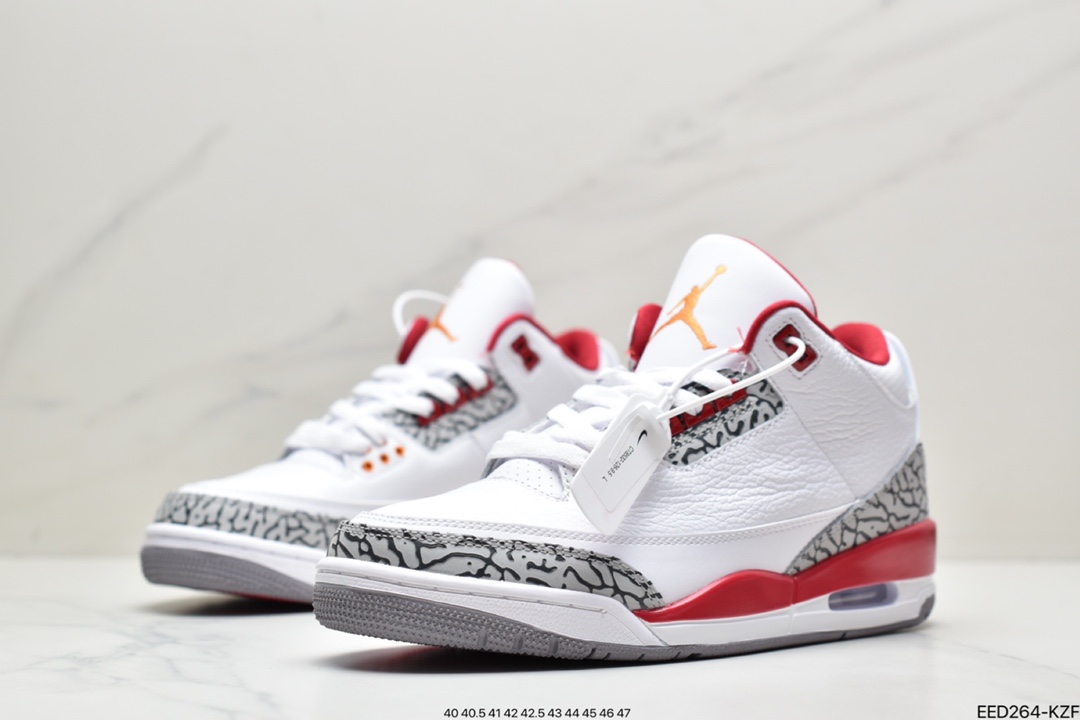 370 纯原Air Jordan 3 Retro ”Cardinal Red” 白酒红 CT8532-126