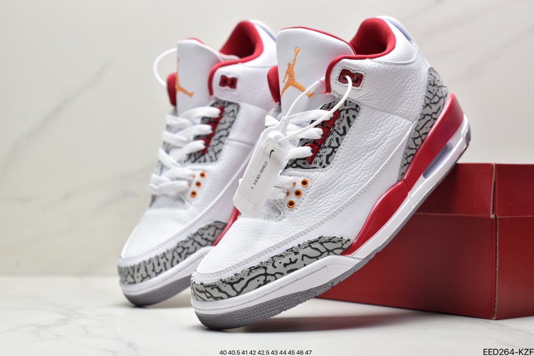 370 纯原Air Jordan 3 Retro ”Cardinal Red” 白酒红 CT8532-126