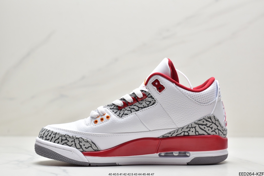 370 纯原Air Jordan 3 Retro ”Cardinal Red” 白酒红 CT8532-126