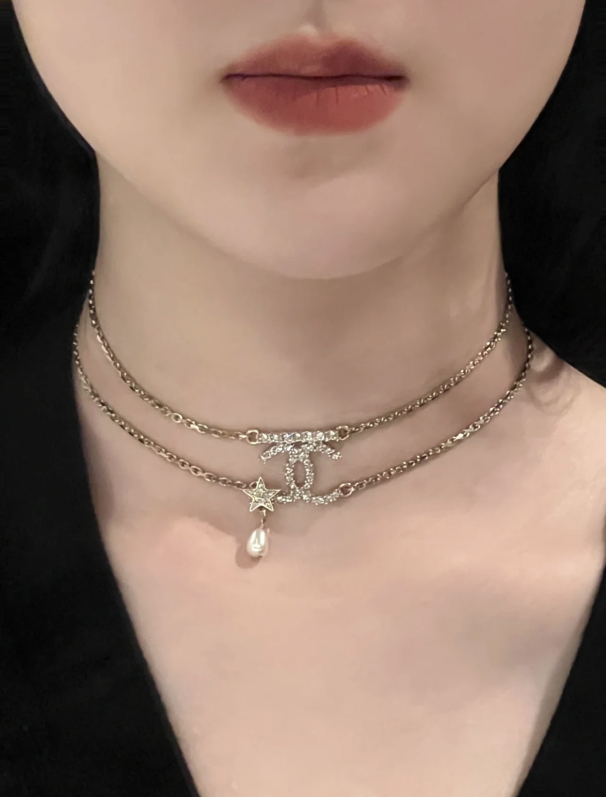Chanel 香奶奶星星项链 效果图