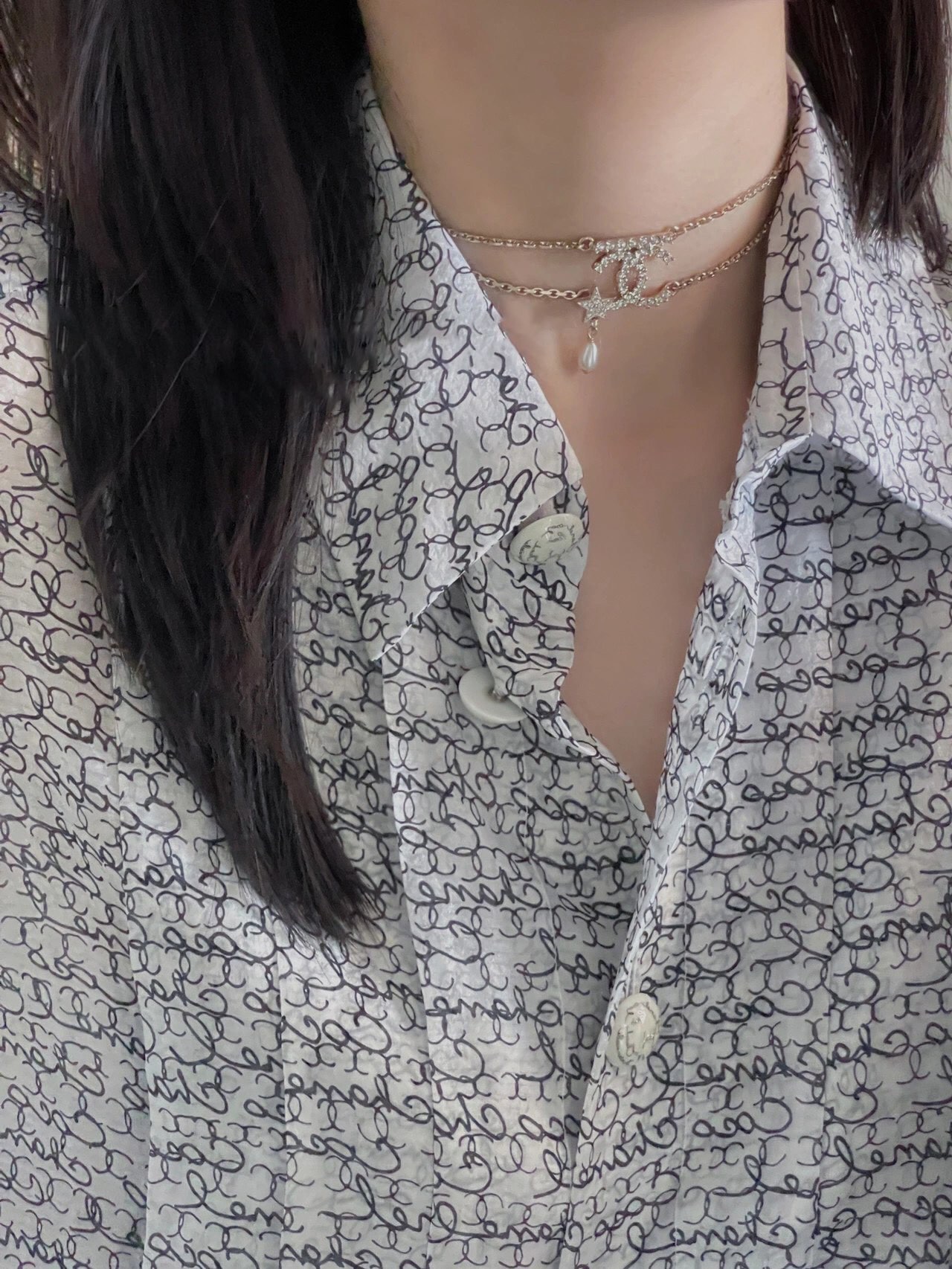 Chanel 香奶奶星星项链 效果图