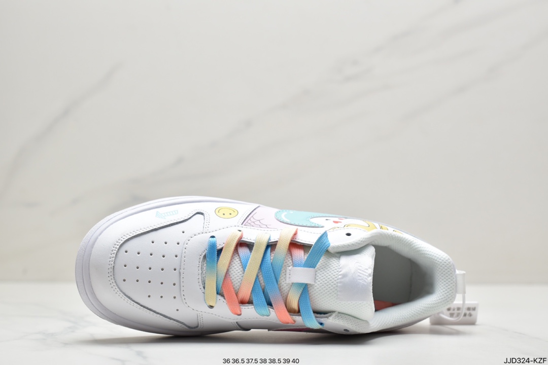 130 耐克Nike Court Borough Low 2”Grey/White/Lake Blue”学院系列休闲运动皮革板鞋BQ5448-117