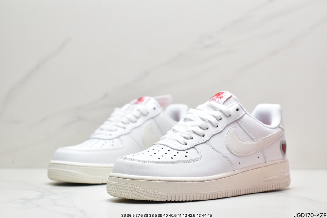 180 耐克Nike Air Force 1“ Valentine’s Day”空军一号白红情人节 DD7117-100