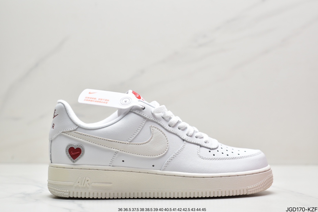 180 耐克Nike Air Force 1“ Valentine’s Day”空军一号白红情人节 DD7117-100