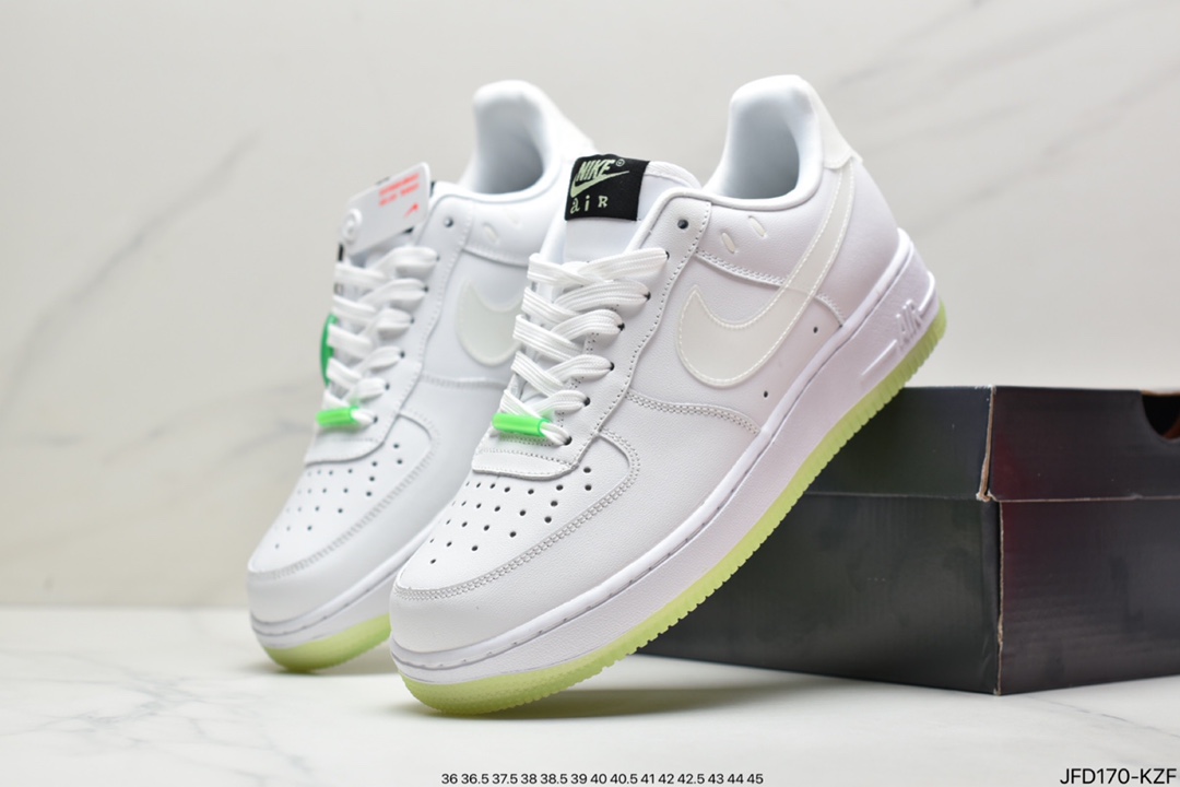 170 耐克 Nike Air Force 1 Low “Have A Nike Day”笑脸夜光空军一号低帮休闲板鞋 CT3228-100