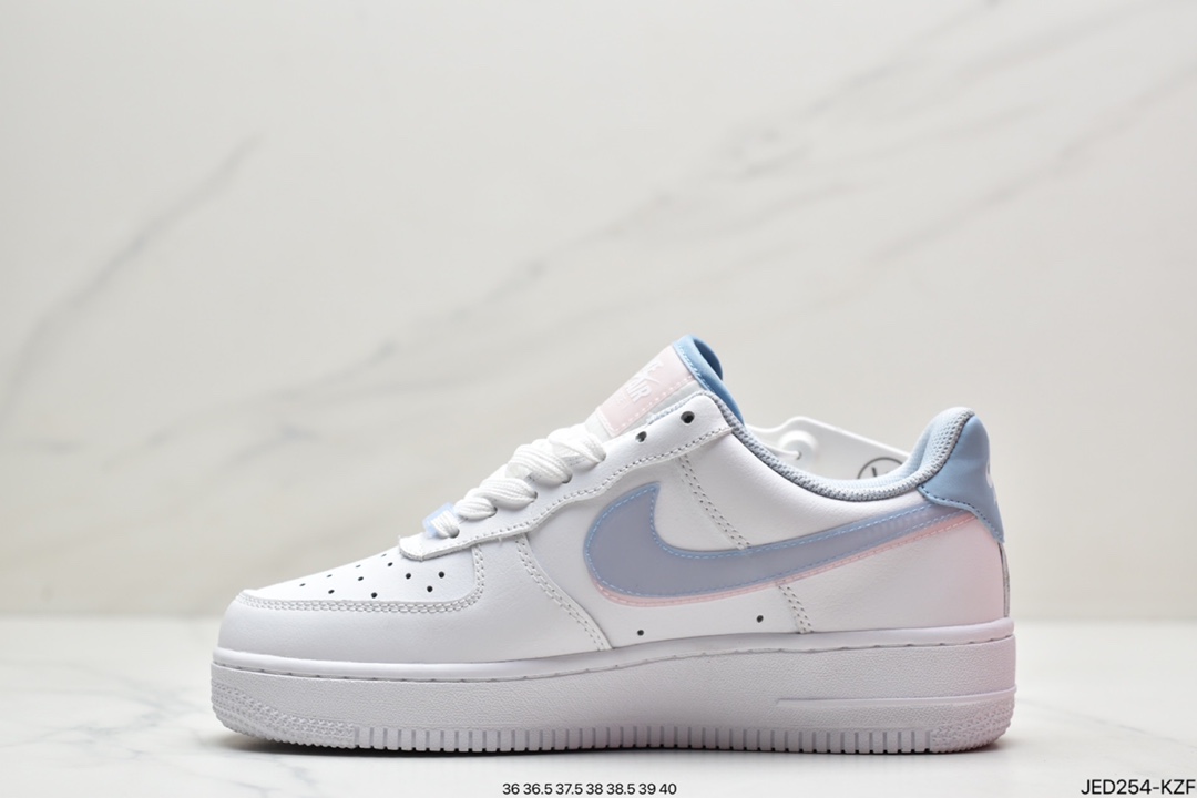 150 耐克Air Force1’ 07 蓝粉双钩原楦头原纸板 CW1574-100