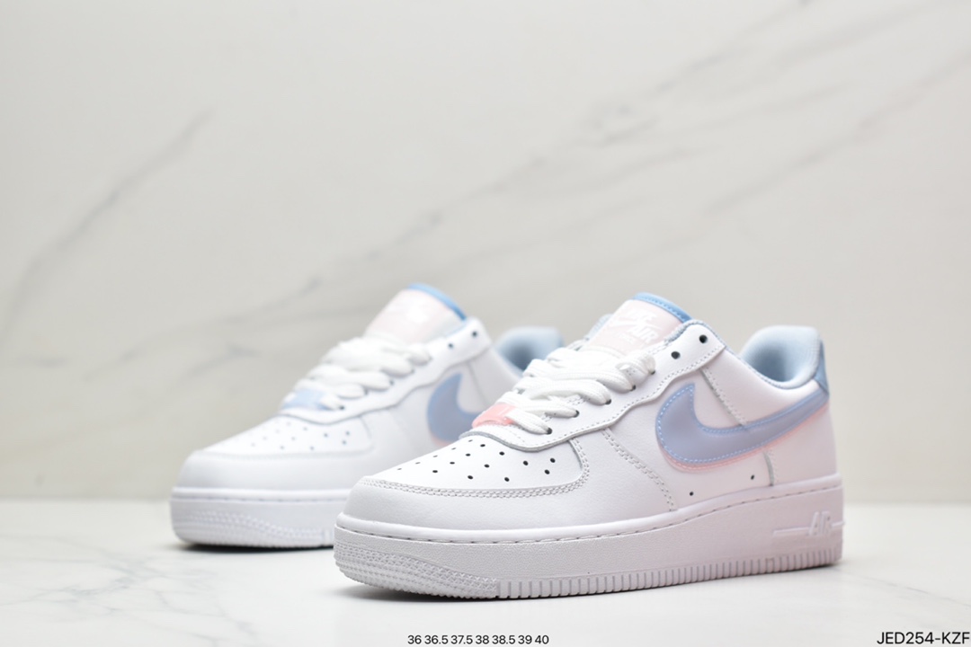 150 耐克Air Force1’ 07 蓝粉双钩原楦头原纸板 CW1574-100